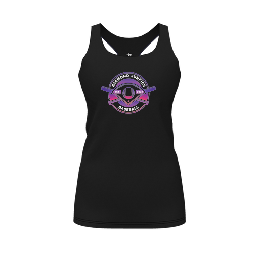 [FT0TRBBK-FYS-LOGO1] Decker Racerback Tank Top (Female Youth S, Black, Logo 1)