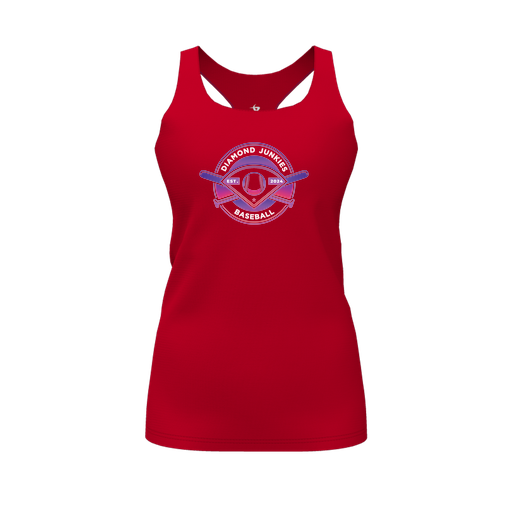 [FT0TRBRD-FYS-LOGO1] Decker Racerback Tank Top (Female Youth S, Red, Logo 1)