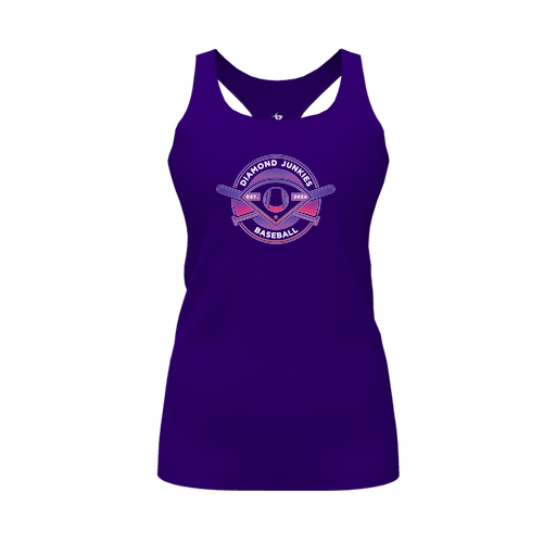 [FT0TRBPP-FYS-LOGO1] Decker Racerback Tank Top (Female Youth S, Purple, Logo 1)