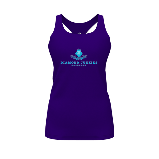 [FT0TRBPP-FYS-LOGO2] Decker Racerback Tank Top (Female Youth S, Purple, Logo 2)