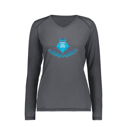 [6847.98D.XS-LOGO3] Women's SoftTouch Long Sleeve (Female Adult XS, Gray, Logo 3)
