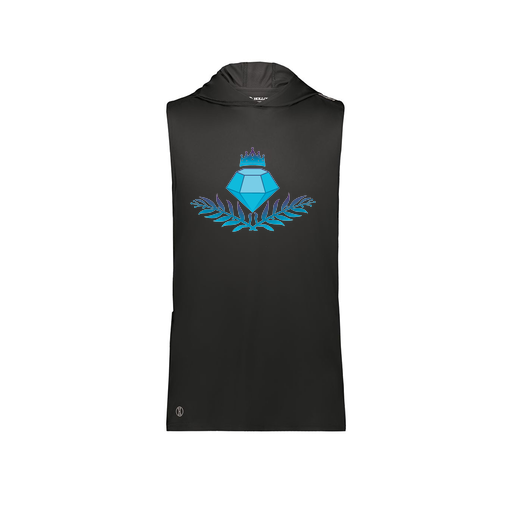 [222590.080.XS-LOGO3] Men's CoolDry Sleeveless Hoodie (Adult XS, Black, Logo 3)