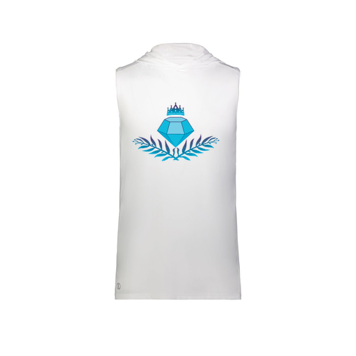 [222590.005.XS-LOGO3] Men's CoolDry Sleeveless Hoodie (Adult XS, White, Logo 3)