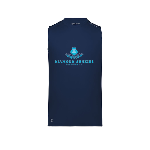 [222593.065.S-LOGO2] Men's CoolDry TankTop (Adult S, Navy, Logo 2)