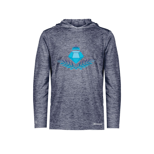 [FOLHCGNV-YS-LOGO3] Decker Youth Charge Hoodie (Youth S, Navy, Logo 3)