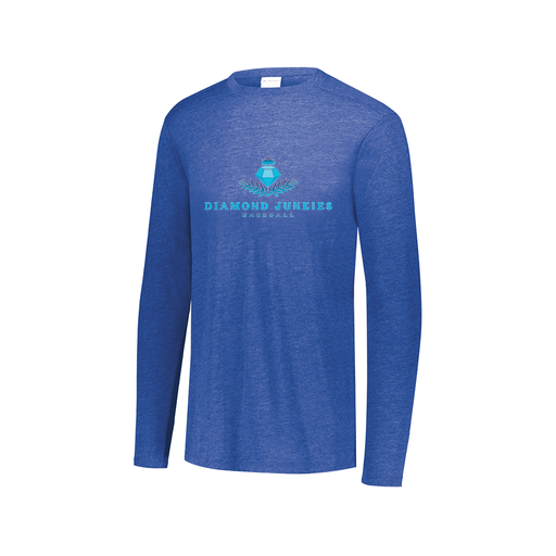 [FTLCUBRY-AXS-LOGO2] Decker Men's Tri-Blend T-Shirt - Long Sleeve (Adult XS, Royal, Logo 2)
