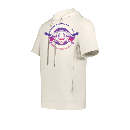 [222505.907.S-LOGO1] Men's Venturs Soft Knit Short Sleeve Hoodie (Adult S, White, Logo 1)