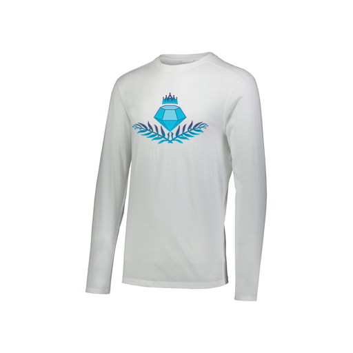 [FTLCUBWH-YS-LOGO3] Decker Youth Tri-Blend T-Shirt - Long Sleeve (Youth S, White, Logo 3)